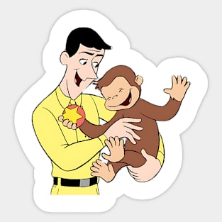 Curious George And Man With The Yellow  3 Sticker